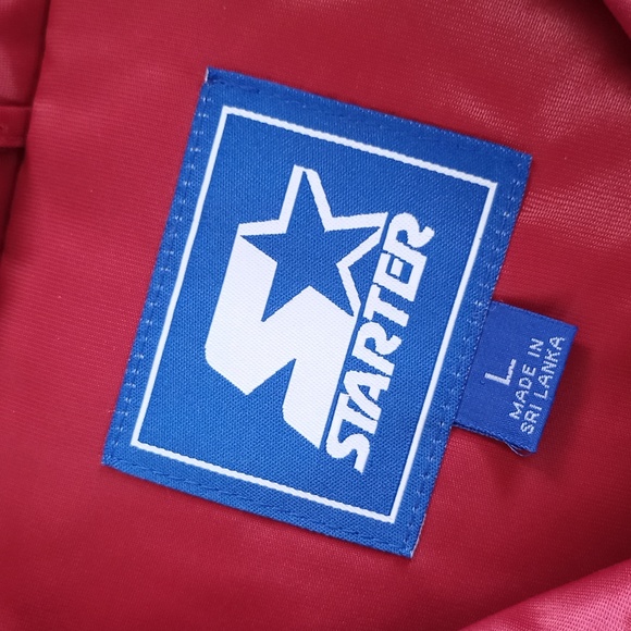 Vintage American Starter NFL Woog 2 Winter Bomber Jacket Yellow/Maroon - Picture 2 of 10